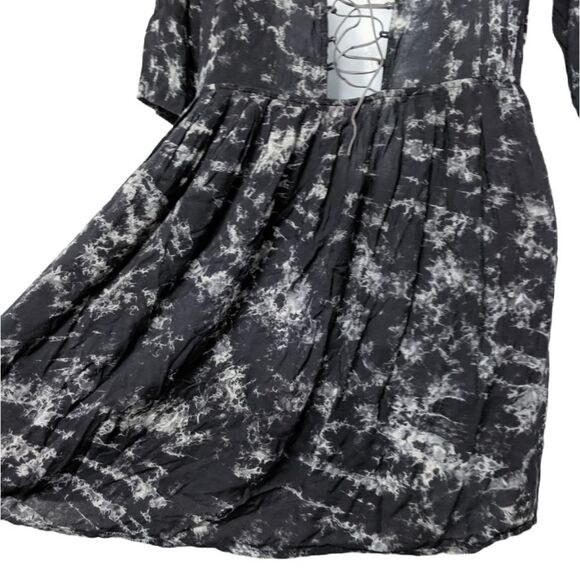 MOTEL ROCKS Tie Dye Marbled Lace Up Back Dress M - Picture 8 of 10